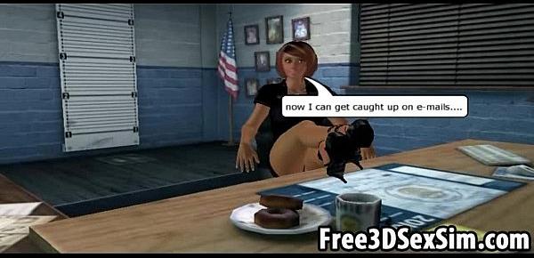  Two sexy 3D cartoon babes fucked in a jail cell